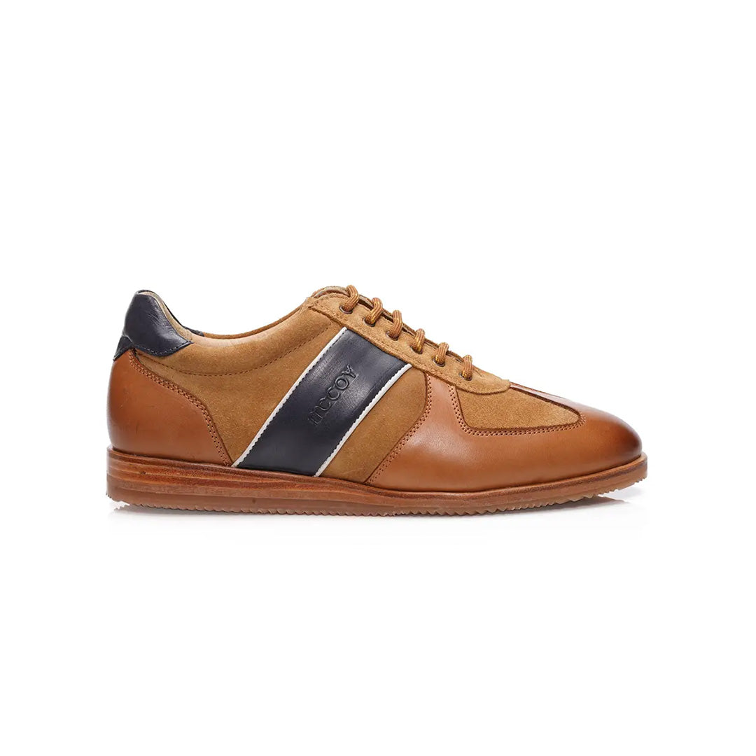 Mccoy Dimitri- Leather Men's classic formals Cognac and blue
