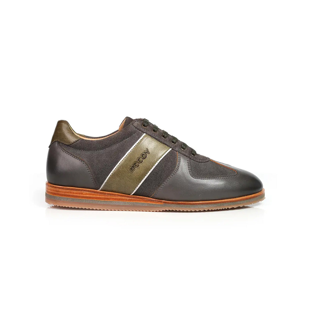 Mccoy Dimitri- Leather Men's classic formals Grey and green