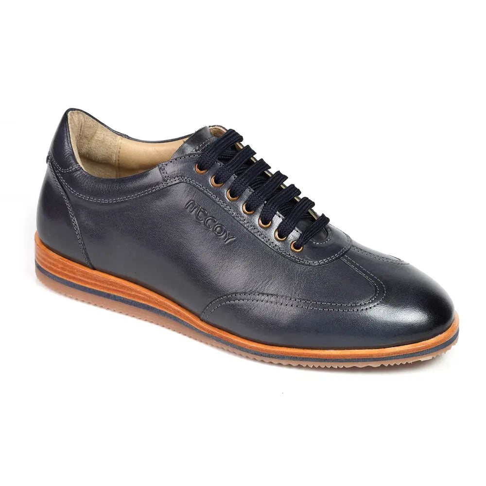Mccoy Cillian Full grain Crust Men's classic formals Navy blue