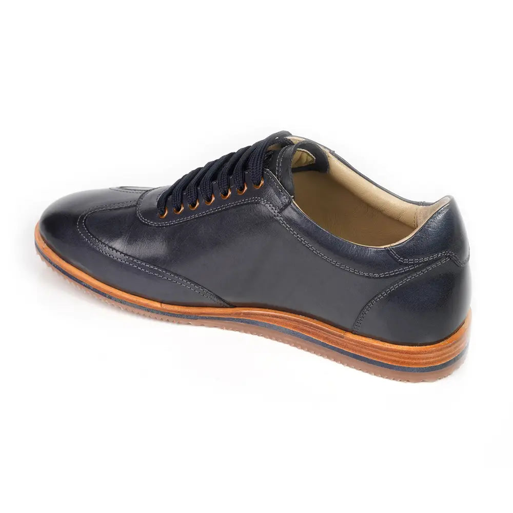 Mccoy Cillian Full grain Crust Men's classic formals Navy blue