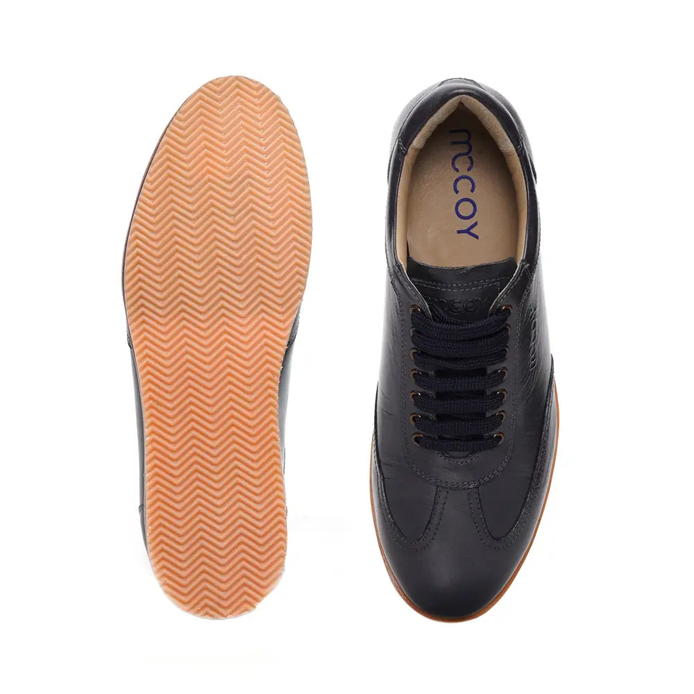 Mccoy Cillian Full grain Crust Men's classic formals Navy blue