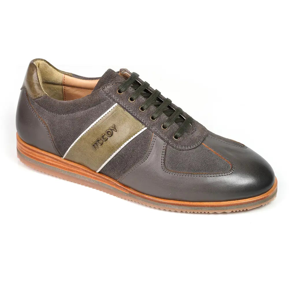 Mccoy Dimitri- Leather Men's classic formals Grey and green