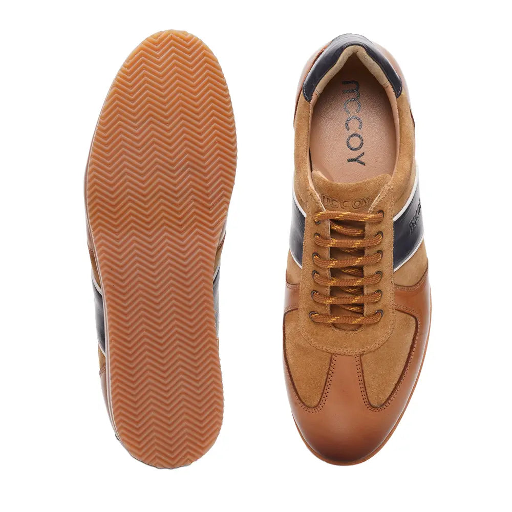 Mccoy Dimitri- Leather Men's classic formals Cognac and blue
