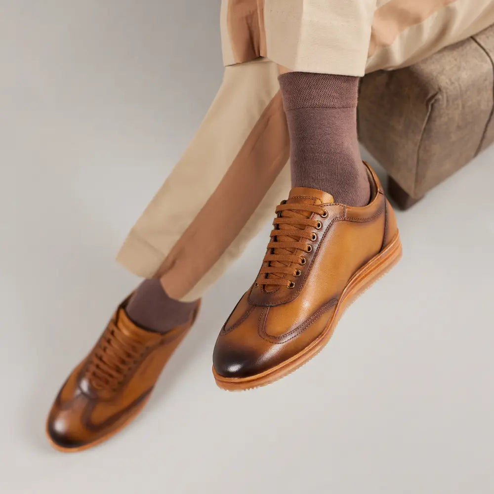 Mccoy Cillian Full grain Crust Men's classic formals Cognac