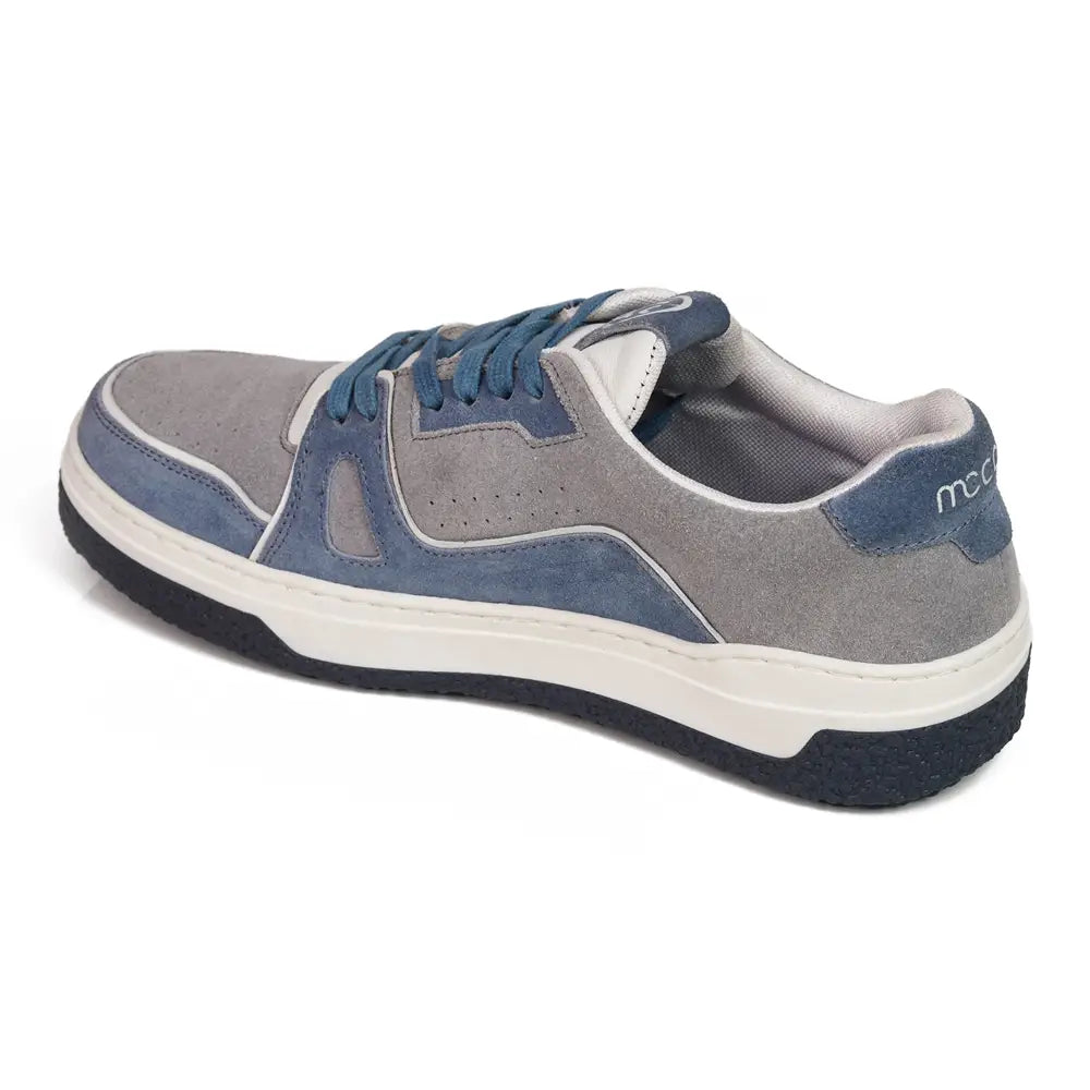 Mccoy Decker Leather Suede Men's Trainers Blue and Grey