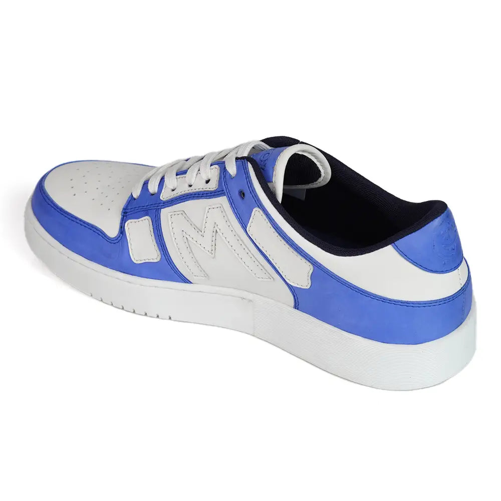 Mccoy Hunter Leather Skel Lows Men Sneaker Electric Blue And White