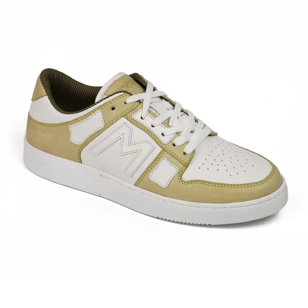 McCoy's Hunter Leather Skel Lows Men's Sneakers Sea Green and White