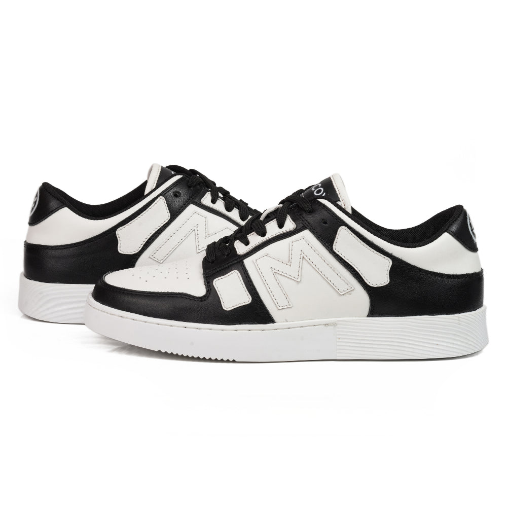 Mccoy Hunter Leather Skel Lows Men Sneaker Black And White