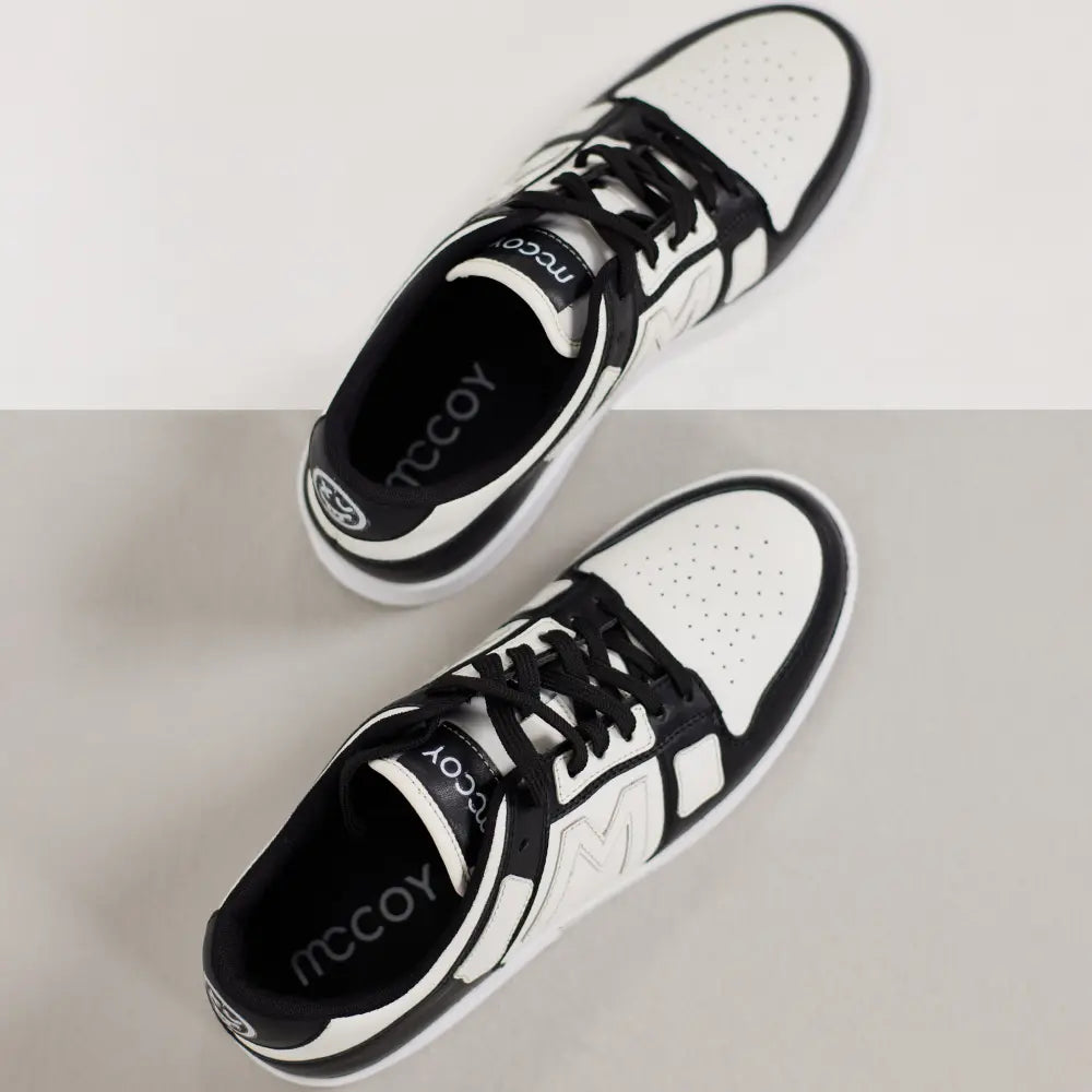 Mccoy Hunter Leather Skel Lows Men Sneaker Black And White